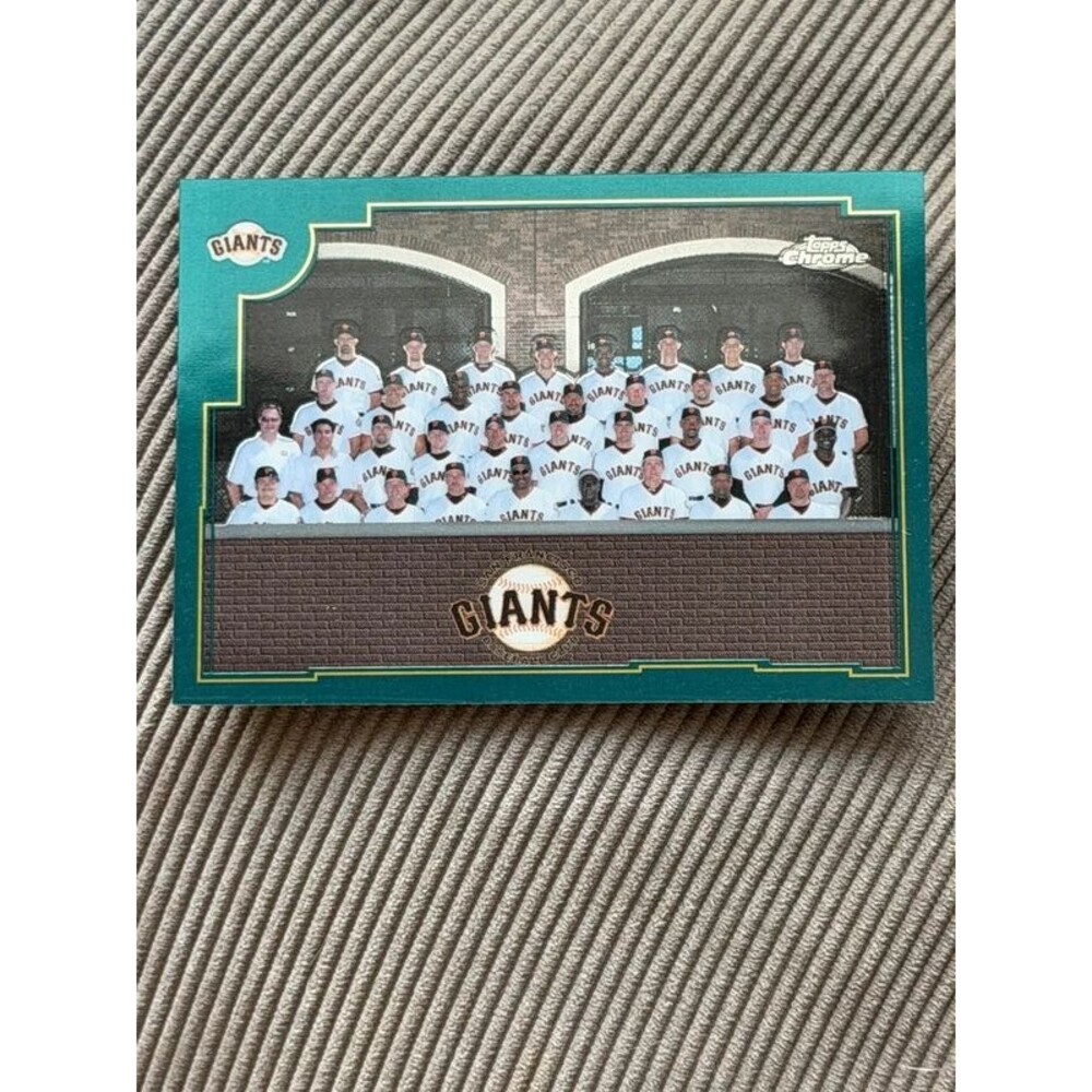 2000 SF Giants Squad Topps Chrome Team Card